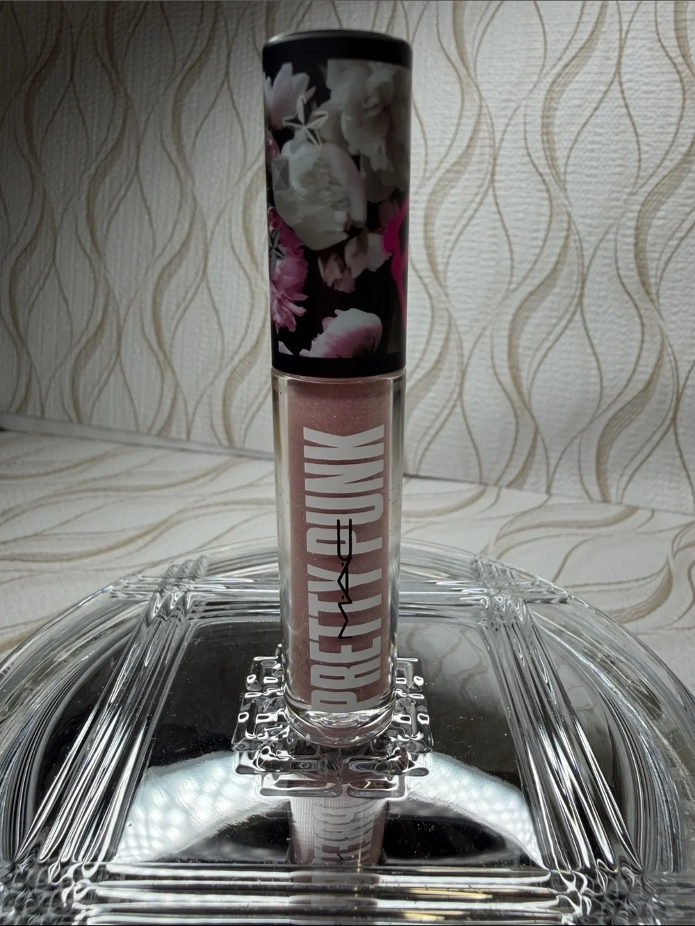 MAC Cosmetics Pretty Funk Shimmer LipGlass — God Save The Sheen